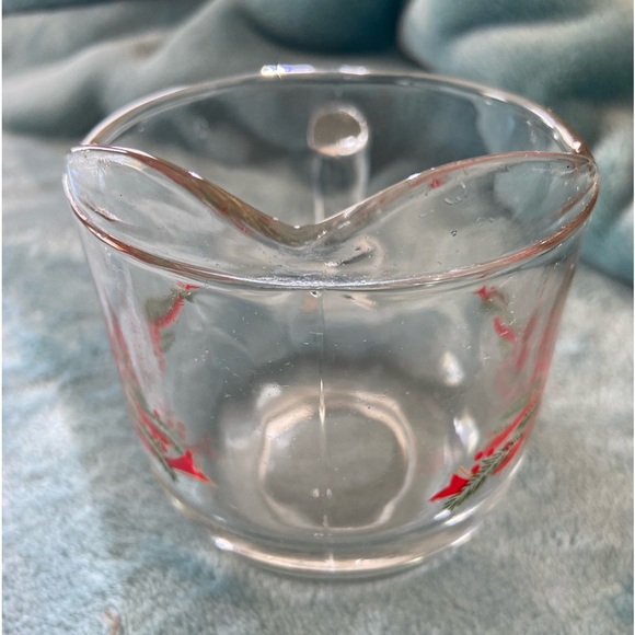 Poinsettia And Ribbon Christmas Holiday Creamer - Picture 3 of 7